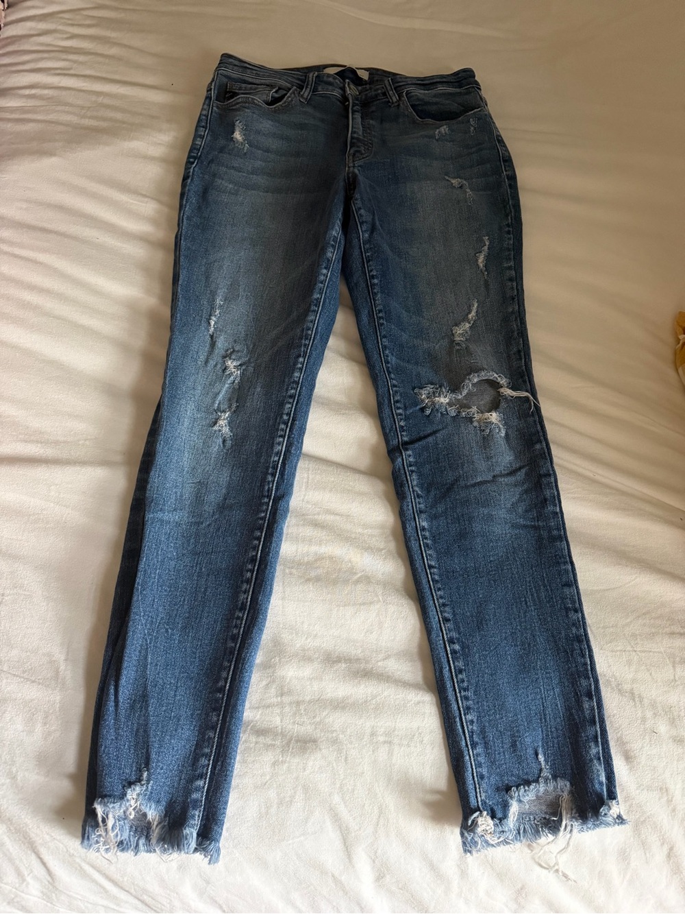 KanCan Dark Blue Distressed Skinny Jeans